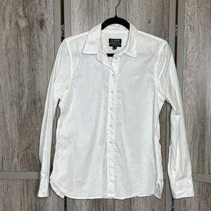 J. Crew Wren Slim Fit White Shirt Size 10 Regenerative Cotton Button Up